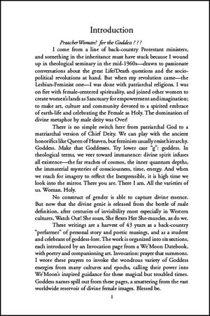 PreacherWoman for the Goddess:  Poems, Invocations, Plays and Other Holy Writ inside pages